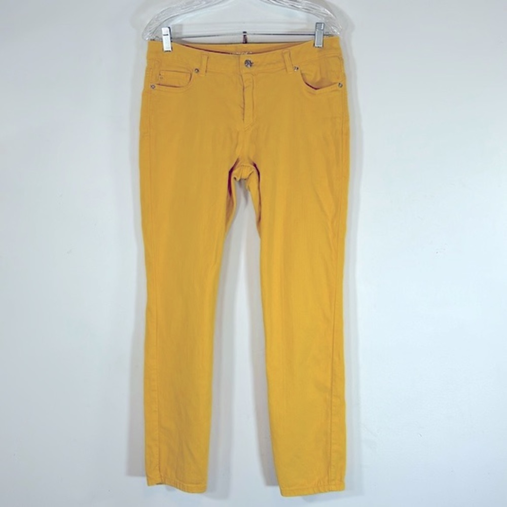 Michael Kors Mid-Rise Straight Leg Cotton Blend Women’s Size 10 Yellow Pants
